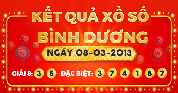 Xổ số Bình Dương ngày 8 tháng 3