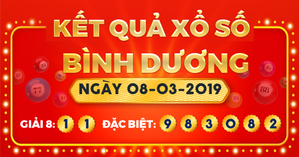 Xổ số Bình Dương ngày 8 tháng 3