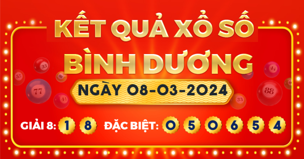 Xổ số Bình Dương ngày 8 tháng 3