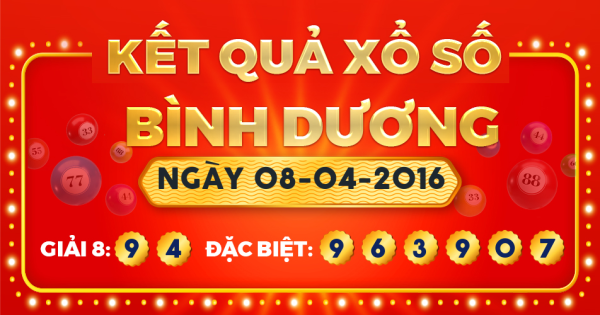 Xổ số Bình Dương ngày 8 tháng 4